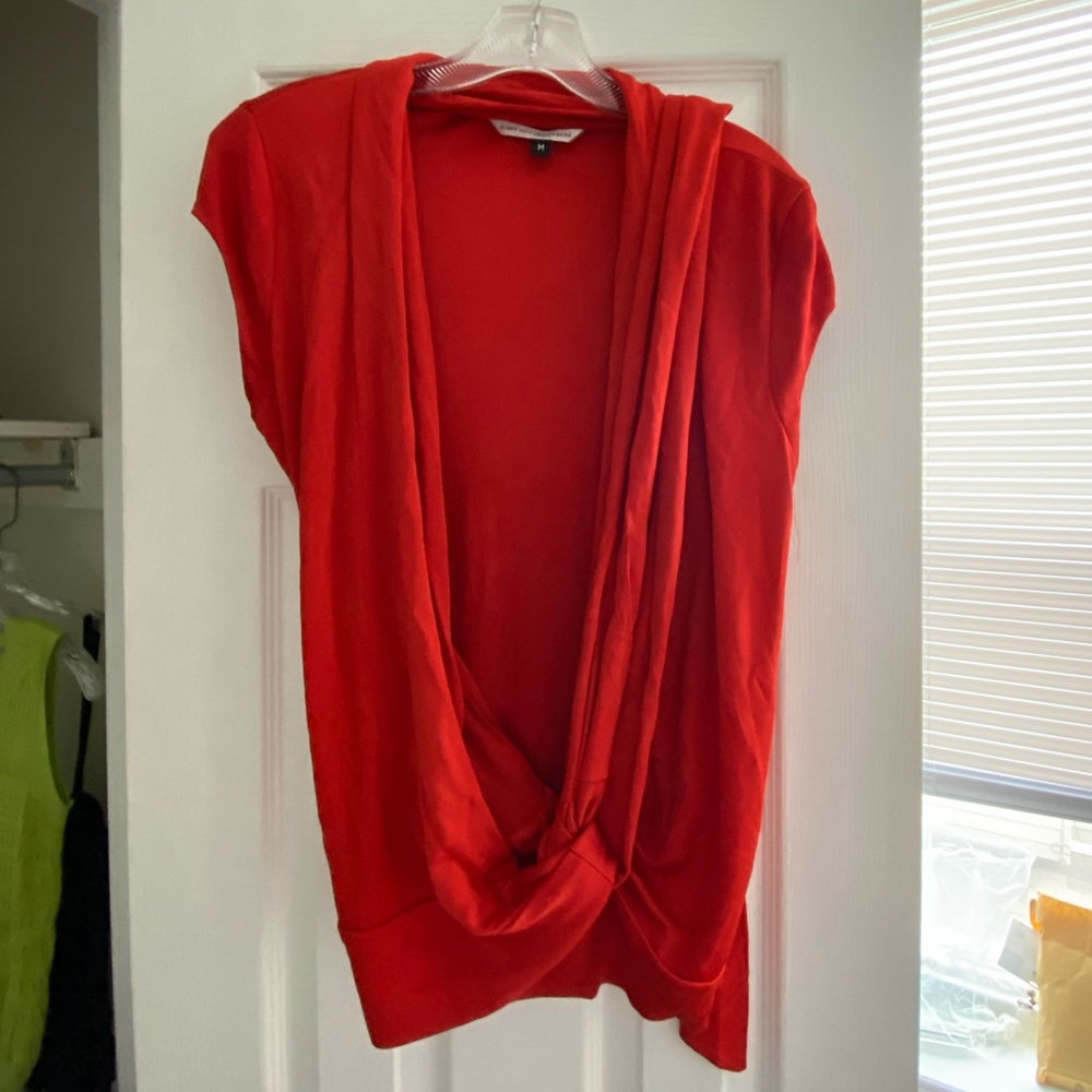 Diane Von Furstenberg (DVF) Wrap Top, Red